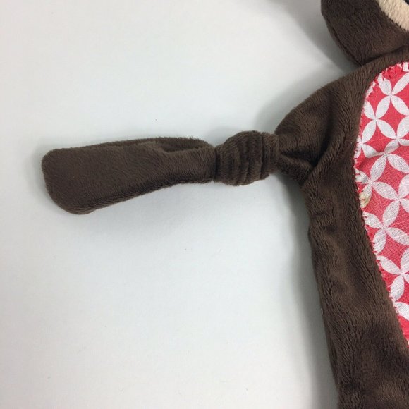 Mud Pie Monkey Lovey Plush Baby Security Blanket 12" Mudpie Jungle Tabs Toys Fun - Picture 9 of 12